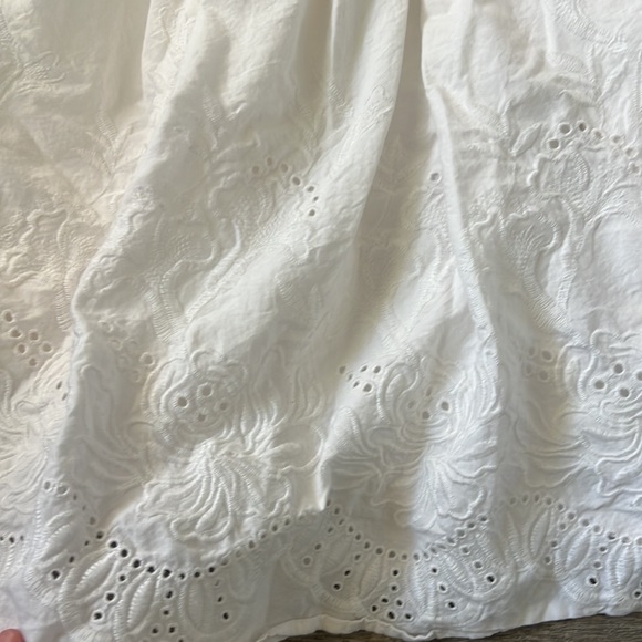 Unique Vintage White Embroidered Sun Dress Size M - Picture 6 of 8